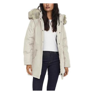 Only Parkas, female, Beige, Size: XL Long Parka Jacket