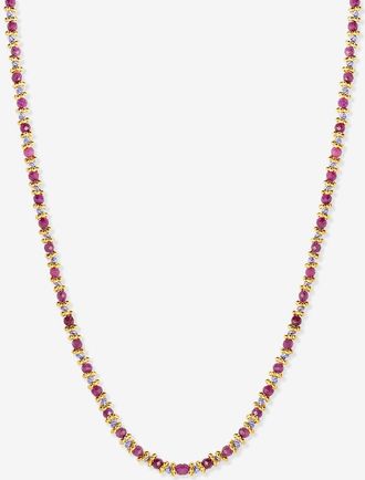 Tityaravy Halskette aus rosa Rubin Kamala