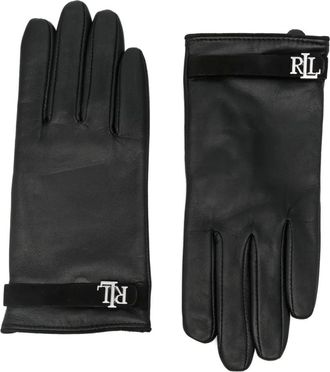 Lauren Ralph Lauren Handschoenen met logoband - Zwart