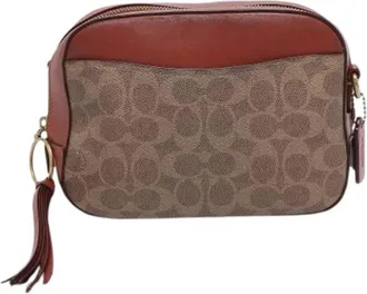 Coach Pre-owned Cross Body Bags, female, Brown, Size: ONE SIZE Pre-owned Canvas Shoulder Bag