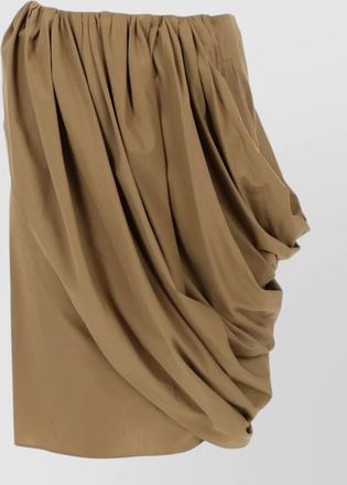 Chlo&eacute; draped skirt asymmetric hem elastic waistband