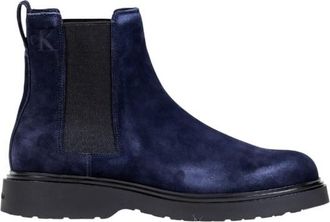 Calvin Klein Jeans Mens Suede Chelsea Ankle Boots - Dark Blue - Size EU 46