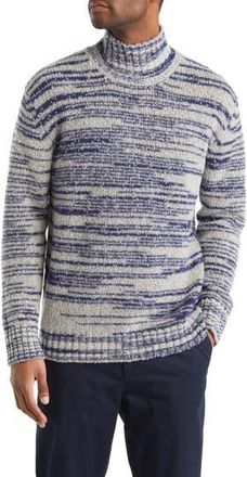 Nn.07 Douglas Merino Wool Blend Turtleneck Sweater in 728 Navy/Dark Grey at Nordstrom Rack, Size X-Large