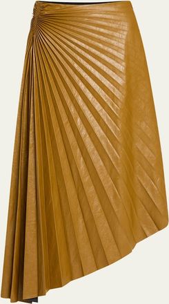 A.L.C. Tracy Pleated High-Low Midi Skirt