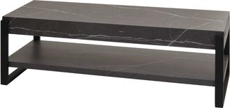 Hhg Hhg - Nunca Usado] Estanter&iacute;a Tv 703, Mesa Tv Lowboard Mesa Tv, Metal 42x120x44cm, Aspecto M&aacute;rmol Gris