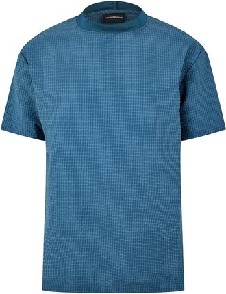 A|X Armani Exchange Mens Crew Neck Regular Fit Polo Shirt in Turchese - Blue - Size Large