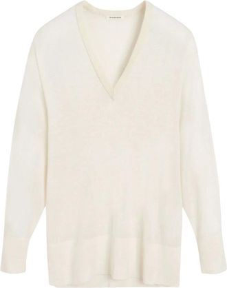 By Malene Birger Derya Trui - Dames - Truien - Wit - Maat: M Zijde