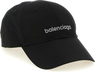 Balenciaga Logo-Embroidered Techwear Baseball Cap - Black