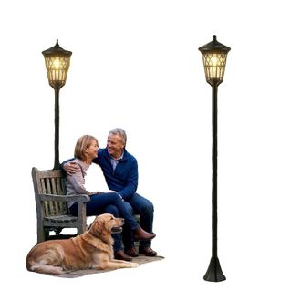 OEM Luces Solares Para Jard&iacute;n, Altura Ajustable, 2 Modos De Brillo, Color Negro