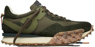 Barracuda Impact Plus Sneakers Militair Groen - Heren - Sneakers - Groen - 44 EU - Leer - Schoenen