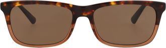 McQ by Alexander McQueen 52mm Core Rectangular Sunglasses in Havana Black Brown at Nordstrom Rack