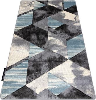 RugsX Rugsx - Carpet alter Wet Geometric, triangles, trapeze blue blue 120x170 cm