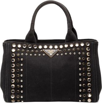 Prada Pre-owned Prada Small Canvas Canapa Bijoux Satchel Ladies YL7JKXKL3P7TE3FH