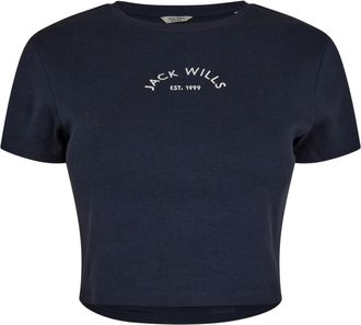 Jack Wills Dames/Dames 1 Katoenen Broek T-Shirt (Marine)