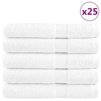 Berkfield Home Premium Sauna Towels SOLUND 25pcs White 80x200cm 600gsm