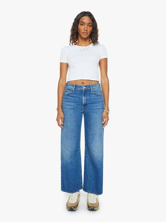 Mother The Dodger Ankle Jean In Green Thumb