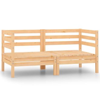 vidaXL Sof&aacute;s De Esquina Para Jard&iacute;n 2 Uds Madera Maciza De Pino Vidaxl
