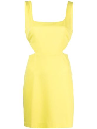 P.A.R.O.S.H. cut-out detail mini dress - Yellow