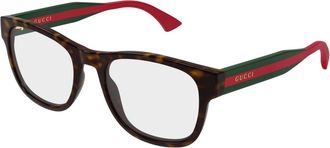 Gucci Glasses, unisex, Multicolor, Size: 53 MM Squared Eyeglasses