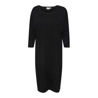 Saint Tropez Zwarte Gebreide Jurk Mila SZ R-N - Dames - Korte kleedjes - Zwart - L - Kleedjes