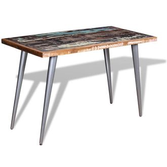 Berkfield Home Beautiful Dining Table Solid Reclaimed Wood 120x60x76 cm | Size: 120 x 60 x 76 cm