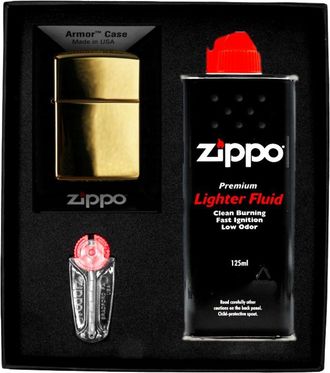 OEM Juego De Encendedores Zippo De Lat&oacute;n Pulido De Alta Calidad, Regalo Pesado N.&deg; 1