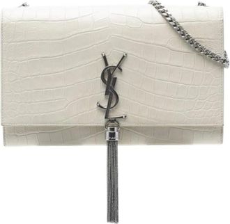 Saint Laurent Pre-owned Cross Body Bags, female, White, Size: ONE SIZE Pre-owned The Kate