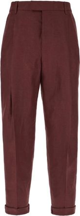 Dolce & Gabbana Stijlvolle Broeken voor Mannen en Vrouwen - Heren - Slim Fit Broeken - Bruin - XL - Linnen - Broeken