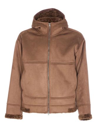 Herno welt-pocket hooded jacket - men - Polyester/Polyester/Elastane - 54 - Brown