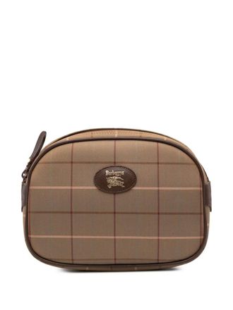 Burberry 20th Century Vintage Check Canvas clutch bag - Brown