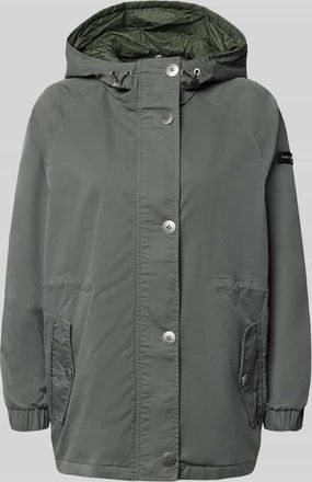 Frieda & Freddies Regular Fit Jacke mit Logo-Detail Modell Dorine in Oliv, Gr&ouml;&szlig;e 34