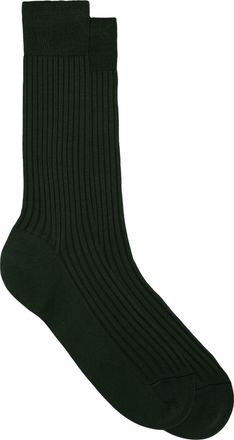 Oliver Brown Short Pantherella Cotton Socks - Dark Green