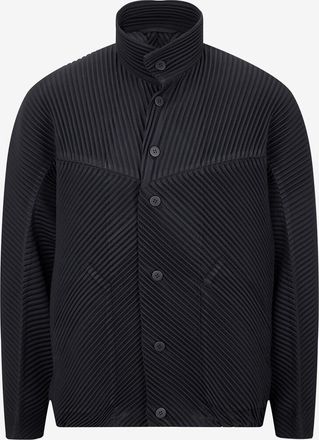 Homme Pliss&eacute; Issey Miyake Strickjacke aus Waffeljersey mit Fledermaus&auml;rmeln