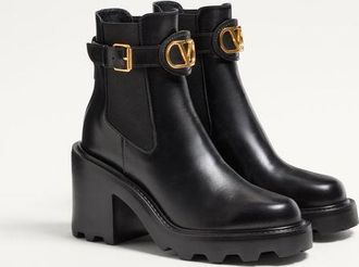 Valentino Garavani Beatle Vlogo Signature In Vitello 90Mm Donna NERO 36.5