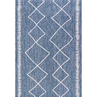 Jonathan Y Designs Derya Diamond Trellis Indoor/Outdoor Area Rug in Blue/ivory at Nordstrom, Size 4Ft 0In X 6Ft 0In