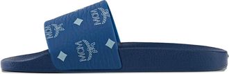 MCM Slippers met monogram - Blauw