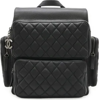 Chanel Black Leather Backpack (Pre-Owned)