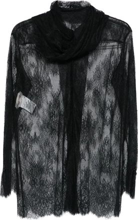 Alberta Ferretti Camicia a collo alto - Nero