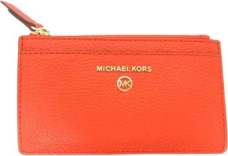 Michael Kors Pre-owned Wallets, female, Orange, Size: ONE SIZE Pre-owned Leather Wallet