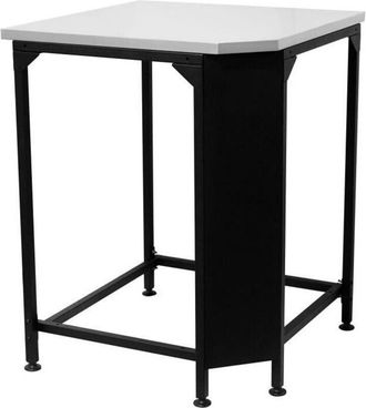 Silverline Mesa De Esquina - Cozze - Encimera De Acero Inoxidable - Negro