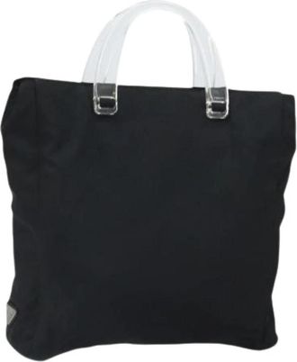 Prada Pre-owned Nylon Vintage Tote Bag - Dames - Vintage Shopper - Zwart - ONE Size - Nylon - Vintage