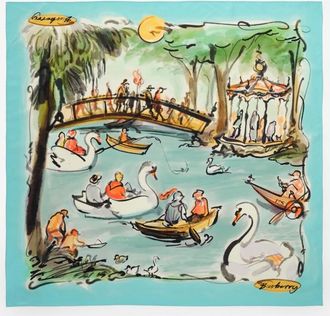 Burberry Swan Lake Silk Scarf