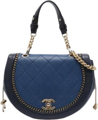 Chanel Pre-owned Quilted Satchel - - Pre-owned - Donna - Blu - ONE SIZE