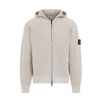 Stone Island Vanise Cashmere Zip-up Sweater - Heren - Truien - Beige - Maat: XL Kasjmier