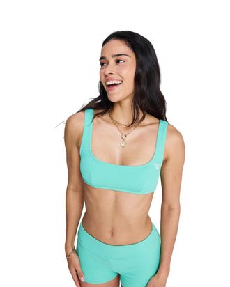 Roxy Bandeau-Bikini-Top ROXY Roxy Sunshine, Damen, Gr. XXL, Cup B, katydid, Obermaterial: 89% Microfaser, 11% Elasthan;, Bikini-Oberteile Bandeau-Bikini-To