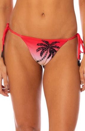 Maaji Oahu Reversible Bikini Bottoms in Red Overflow at Nordstrom Rack, Size Medium
