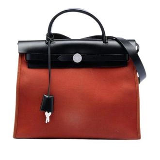 Herm&egrave;s Pre-owned Herbag Zip 31 - Dames - Pre-owned - Oranje - Maat: ONE Size Leer