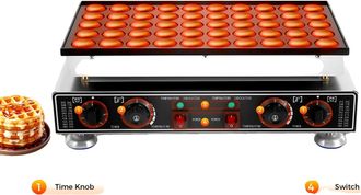 OEM Gofrera El&eacute;ctrica, 1800 W De Potencia, 220 V De Voltaje, 50 Cavidades De Cocci&oacute;n, Tiempo De Cocci&oacute;n De 1 A 5 Minutos, Temperatura De 50 A 300 &deg;