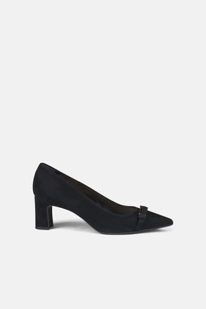 AGL Didi Cap Toe Pump Velour in Velour Black at Nordstrom, Size 36.5