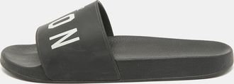 Dsquared2 Black Rubber Slide Sandals